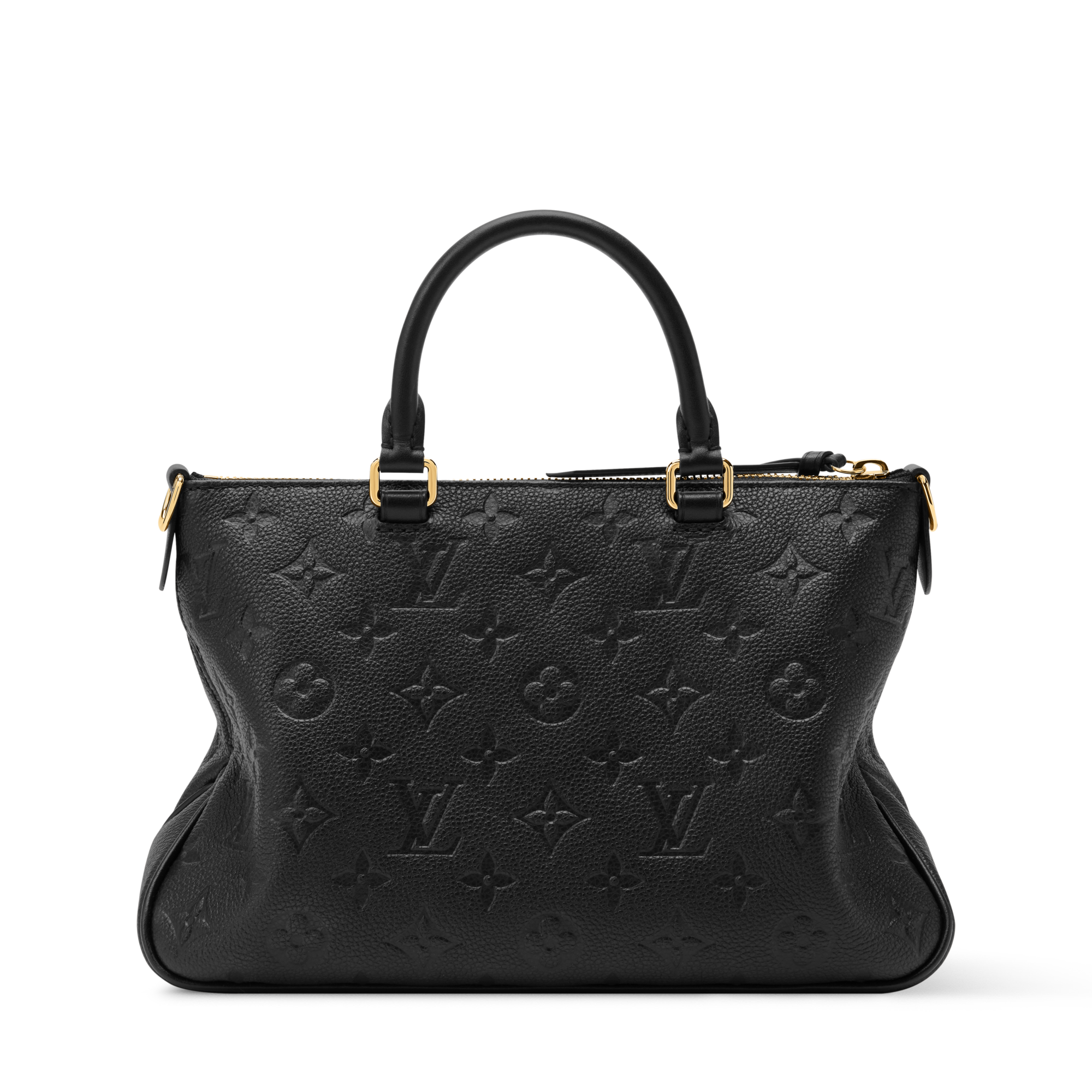 【LOUIS VUITTON】黒レザー ボストンバッグ ストライプ Steamer 30 Monogram Midnight - Bags and Small Leather Goods